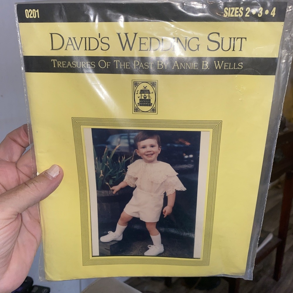 Vintage David’s Wedding Suit Treasures Of The Past Sewing Pattern By Annie Wells